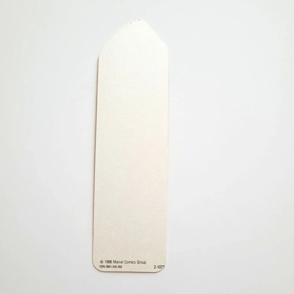 Vintage 80s Incredible Hulk Bookmark, paperboard 1986 Marvel Comics Group 2-1073